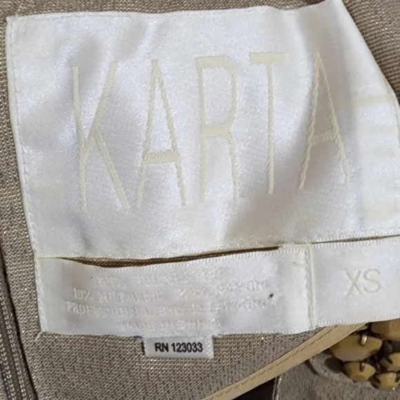 Karta metallic gold beaded front 50s 60s style cocktail party mini dress size Xs - Picture 6 of 10